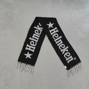 Heineken Scarf Black Silver Las Vegas Raiders Colors Ale Bet Alcohol Winter 60"